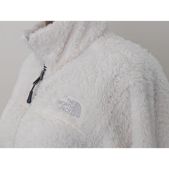 The North Face Osito 2 Fleece Sherpa Fuzzy White Zip Jacket with Collar Sz S - Picture 5 of 9